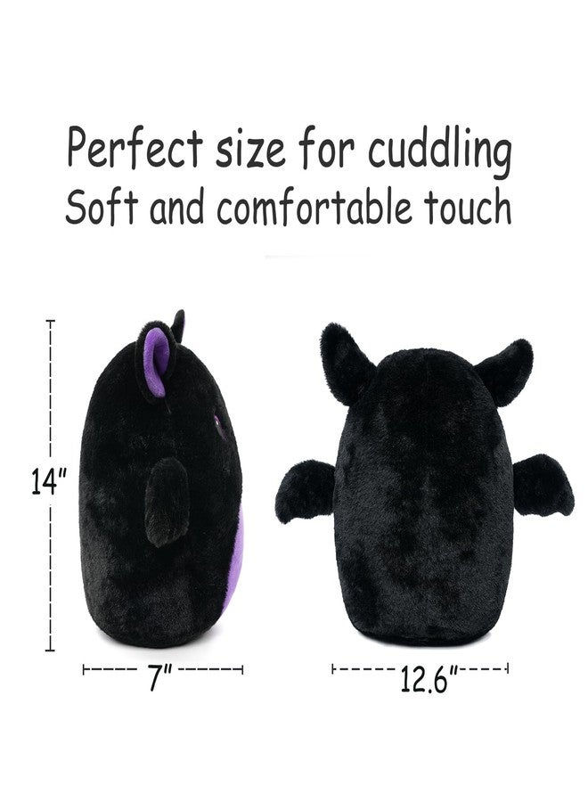 WEIGEDU Huggable Cute Bat Stuffed Animal Plush Toy with Wings and Embroidered Eyes - 14 Inches - Halloween Theme Party Gift for Boys and Girls - Image 5